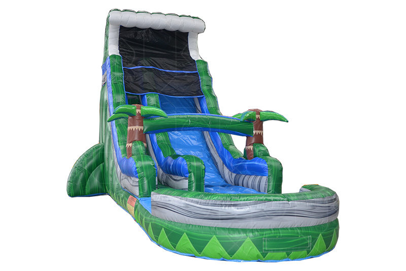 SWS007 20ft Green Marble Inflatable Bouncer Slide