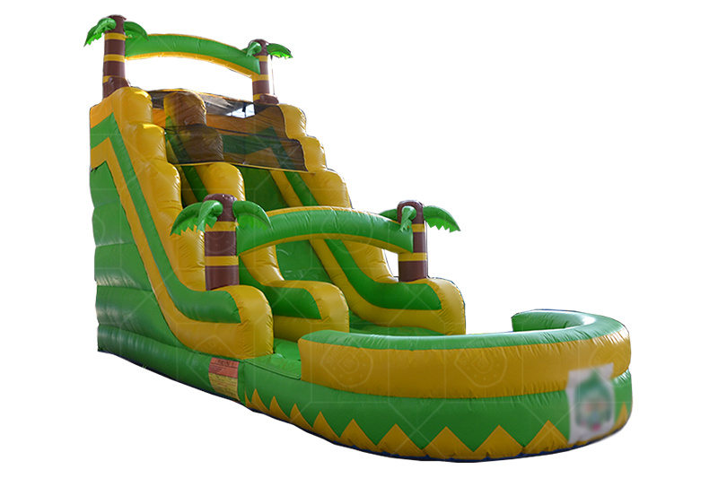 SWS010 Green Tropical Inflatable Slide