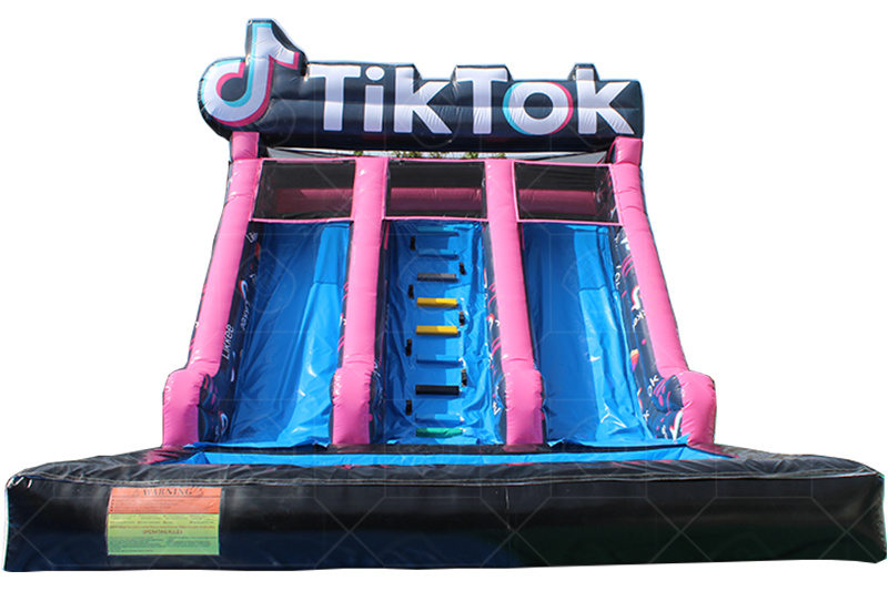 SWS020 TikTok Inflatable Waterslide With Pool