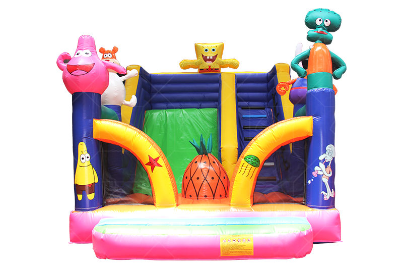 SC025 Spongebob Squarepants Jumping Castle With slide Inflatable