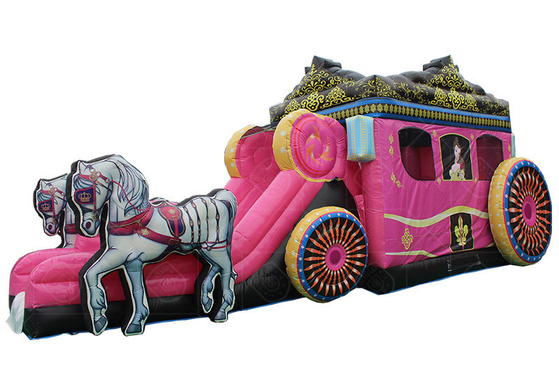 SC070 Princess Carriage Inflatable Combo Bounce House