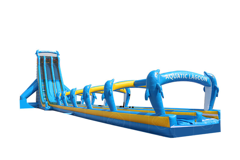 SWS016 53ft Dolphin Giant Inflatable Water Park Slide For Sale