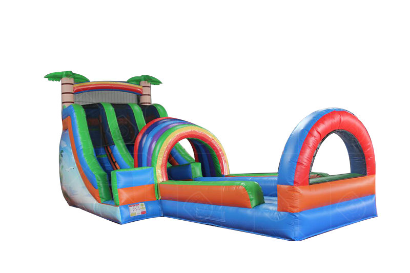 SWS024 Tropical Dual Lane Water Slide Inflatable