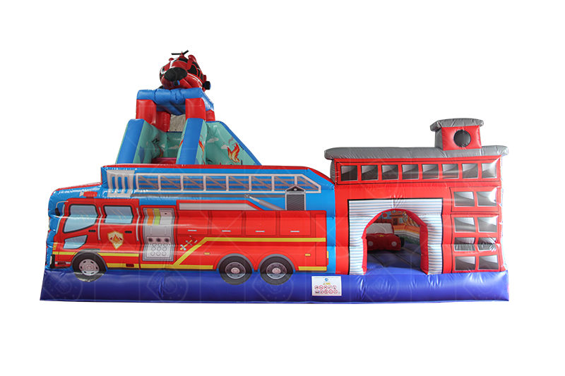 SL008 Fire Truck Inflatable Amusement Park