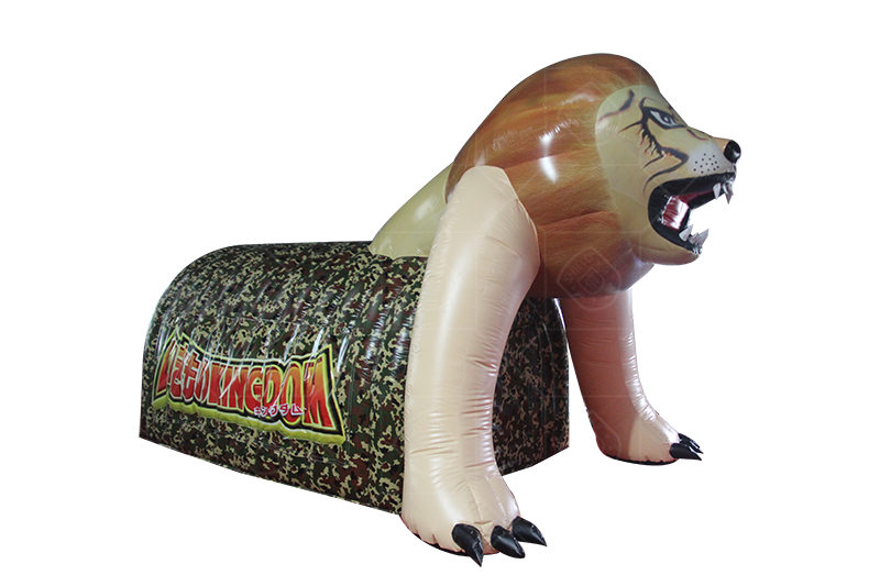ST006 Lion Football Inflatable Tunnel With Inflatable Halmet