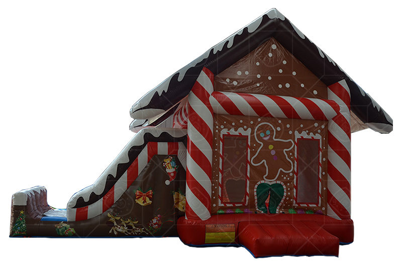 SC072 Gingerbread Christmas Inflatable Bounce House