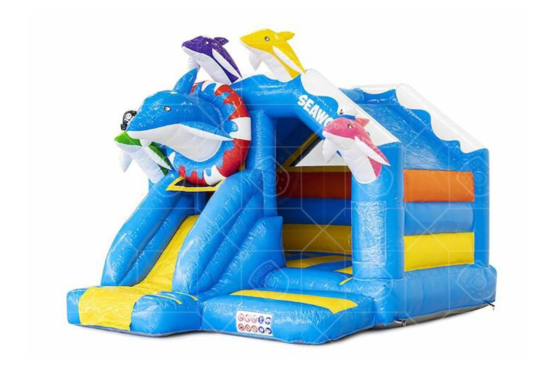 SC123 Slide Combo Dolphin Bouncy Castle