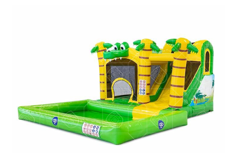 SWS043 Jumpy Happy Splash Crocodile Bouncy Castle