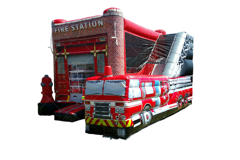 SDS135 Fire Station Inflatable Slide