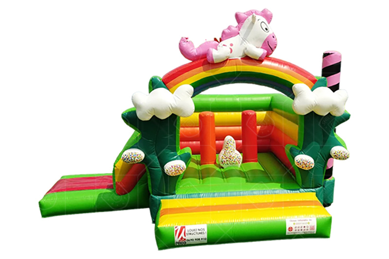 SC148 Rainbow Unicorn Bouncy Castle