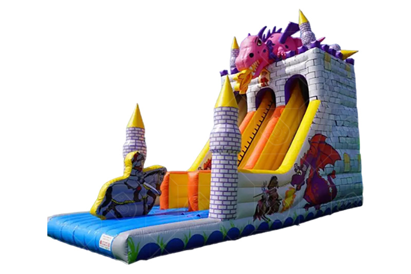 SDS189 Dragon And Brave Knight Inflatable Slide